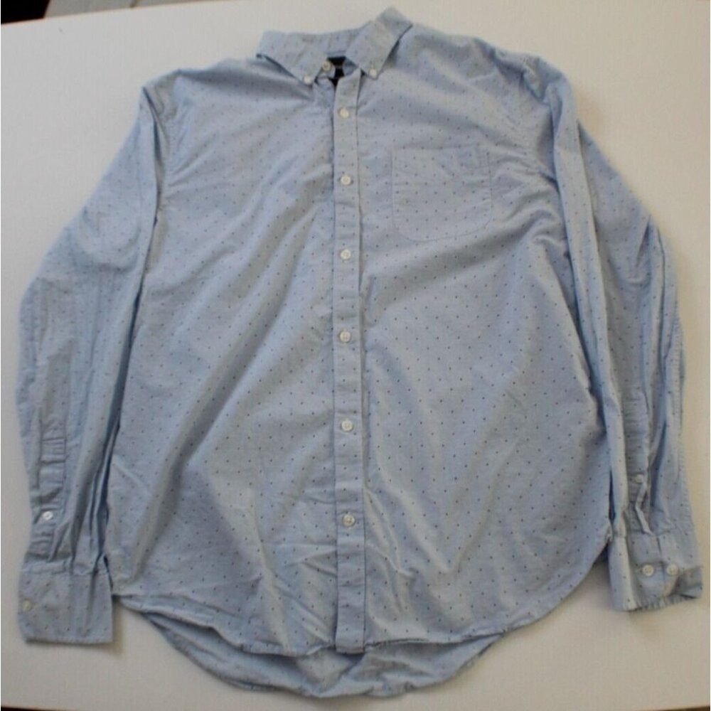 Bonobos Standard Fit Men's Button Up Shirt Size L Long - Polka Dot Pattern